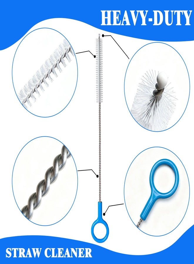 CIDYAUST Heavy-Duty Straw Cleaner Brush Set - 6 Pack Reusable Long Handle Cleaner Brushes,Straw Brush for Deep Cleaning Baby Bottles,Metal/Glass/Silicone Straws, Tumblers & Stanley Cups. - Image 3